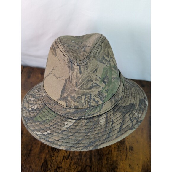 Vintage Realtree Camo Fedora Bush Hat Cap YA Youngan Outdoor Hunting Clean Mens - Picture 5 of 14